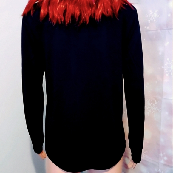 STARS ABOVE BLACK HENLEY SLEEP SHIRT WOMEN'S SIZE M - Picture 4 of 7